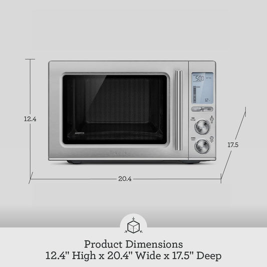 Breville Countertop Smooth Wave Microwave, Brushed Stainless Steel, BMO850BSS