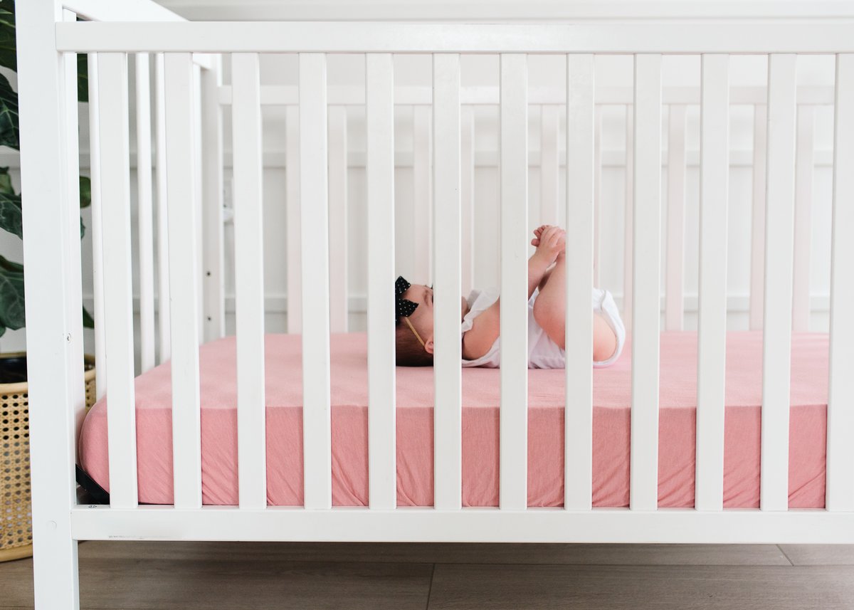 Copper Pearl Premium Knit Fitted Crib Sheet | Darling