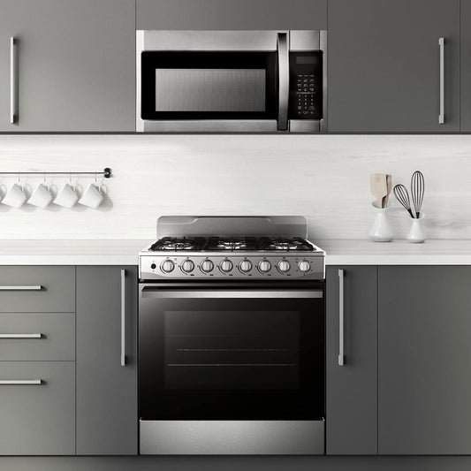 BLACK+DECKER EM044KB19 Over The Range Microwave Oven with One Touch, 1000 Watts, 400 CFM and Sensor Cooking, OTR 1.9 Cu.ft